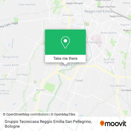 Gruppo Tecnocasa Reggio Emilia San Pellegrino map