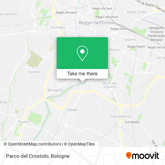 Parco del Crostolo map