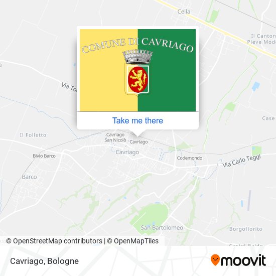 Cavriago map