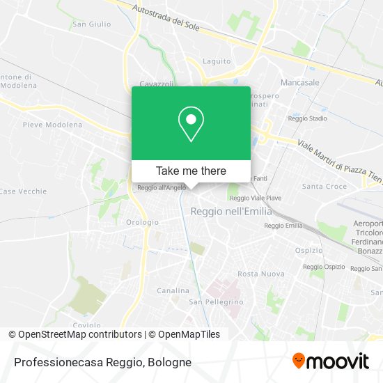 Professionecasa Reggio map