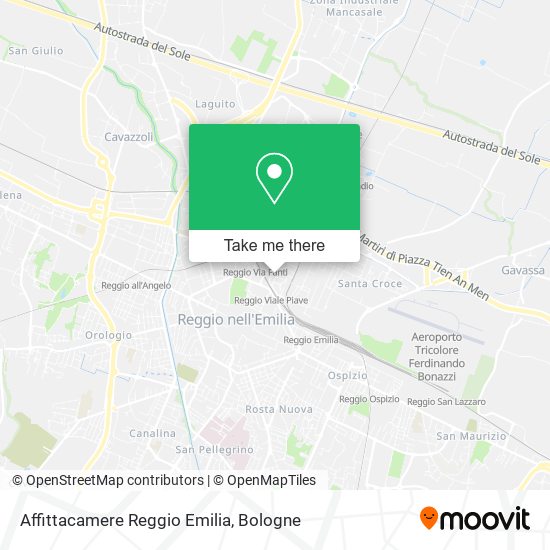 Affittacamere Reggio Emilia map