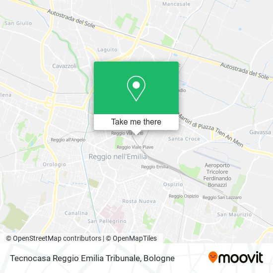 Tecnocasa Reggio Emilia Tribunale map