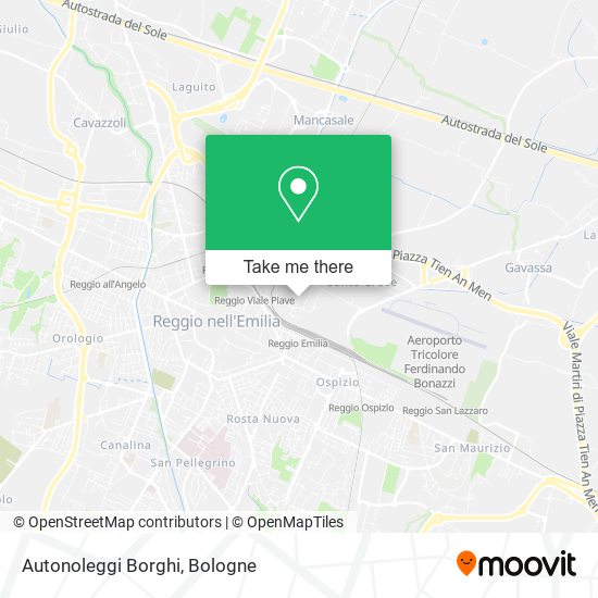 Autonoleggi Borghi map
