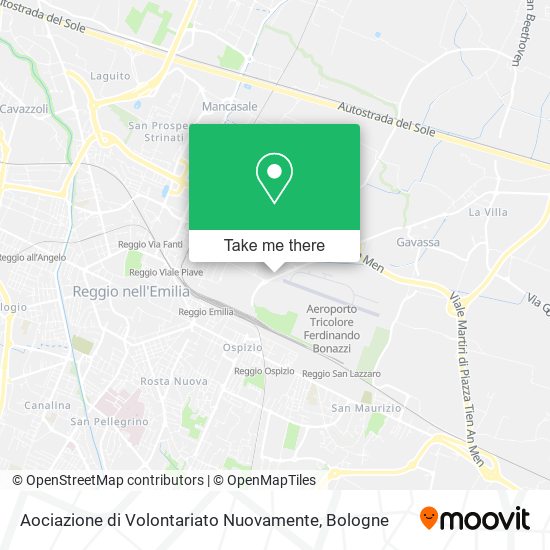 Aociazione di Volontariato Nuovamente map