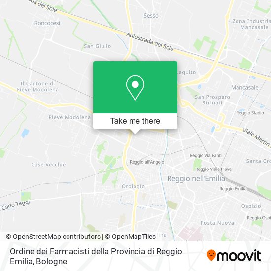 Ordine dei Farmacisti della Provincia di Reggio Emilia map