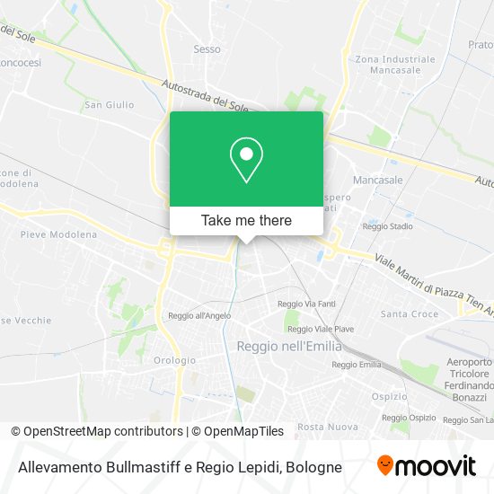 Allevamento Bullmastiff e Regio Lepidi map