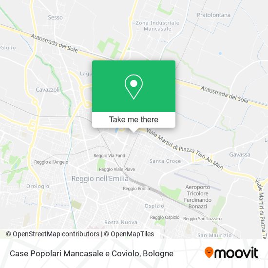 Case Popolari Mancasale e Coviolo map