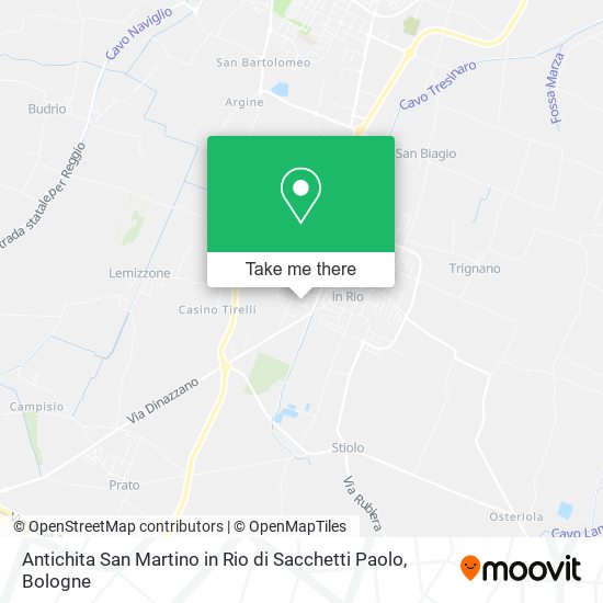 Antichita San Martino in Rio di Sacchetti Paolo map