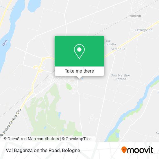 Val Baganza on the Road map