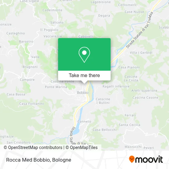 Rocca Med Bobbio map