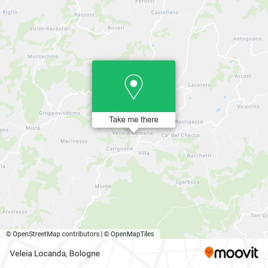 Veleia Locanda map