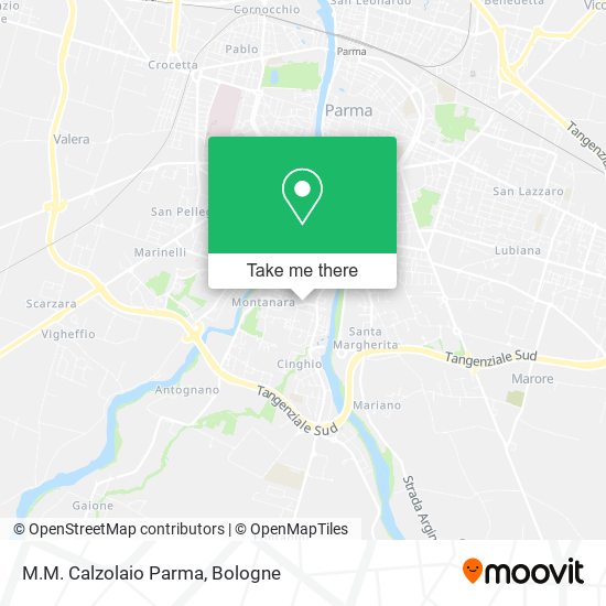 M.M. Calzolaio Parma map