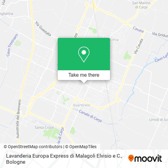 Lavanderia Europa Express di Malagoli Elvisio e C. map