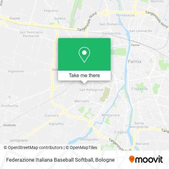Federazione Italiana Baseball Softball map
