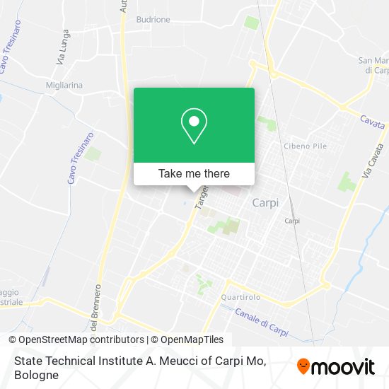 State Technical Institute A. Meucci of Carpi Mo map