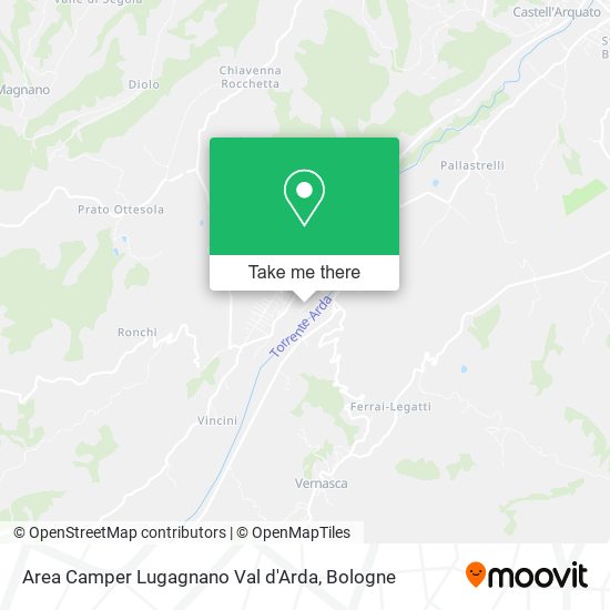 Area Camper Lugagnano Val d'Arda map
