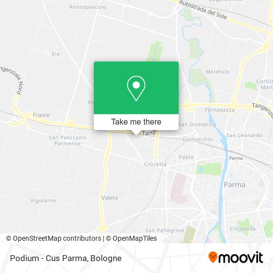 Podium - Cus Parma map