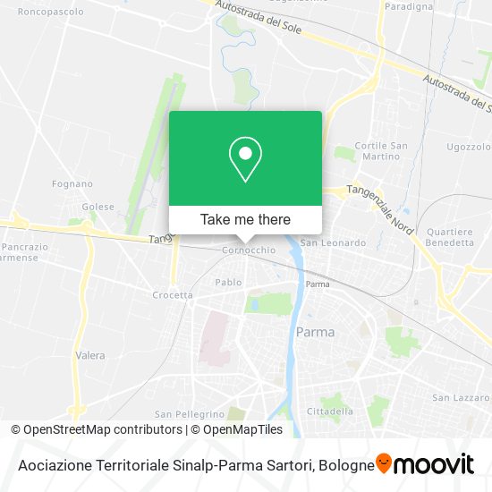 Aociazione Territoriale Sinalp-Parma Sartori map
