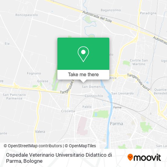 Ospedale Veterinario Universitario Didattico di Parma map
