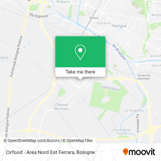 Cirfood - Area Nord Est Ferrara map
