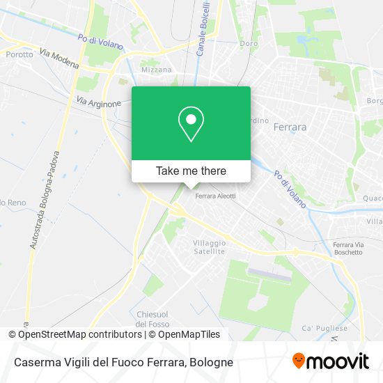 Caserma Vigili del Fuoco Ferrara map