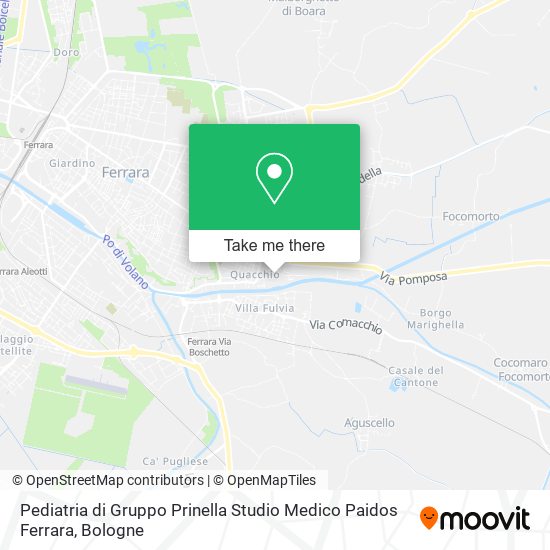 Pediatria di Gruppo Prinella Studio Medico Paidos Ferrara map
