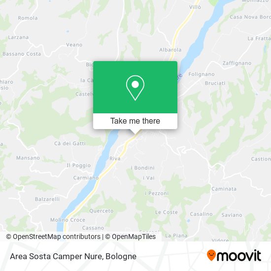 Area Sosta Camper Nure map