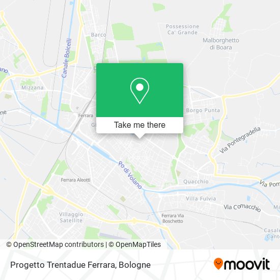 Progetto Trentadue Ferrara map