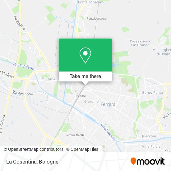 La Cosentina map