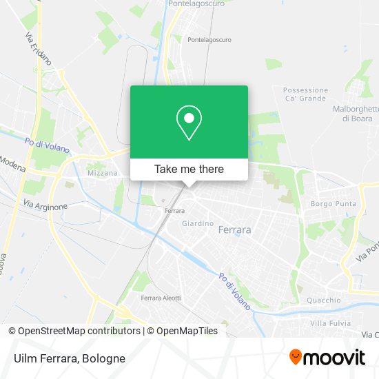 Uilm Ferrara map