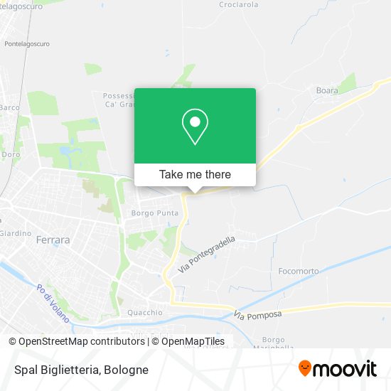 Spal Biglietteria map