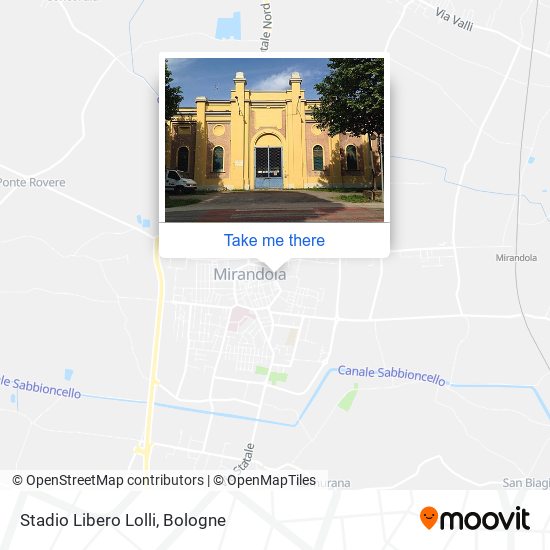 Stadio Libero Lolli map