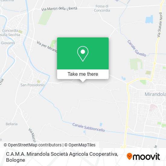 C.A.M.A. Mirandola Società Agricola Cooperativa map