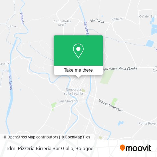 Tdm. Pizzeria Birreria Bar Giallo map