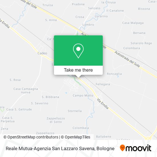 Reale Mutua-Agenzia San Lazzaro Savena map