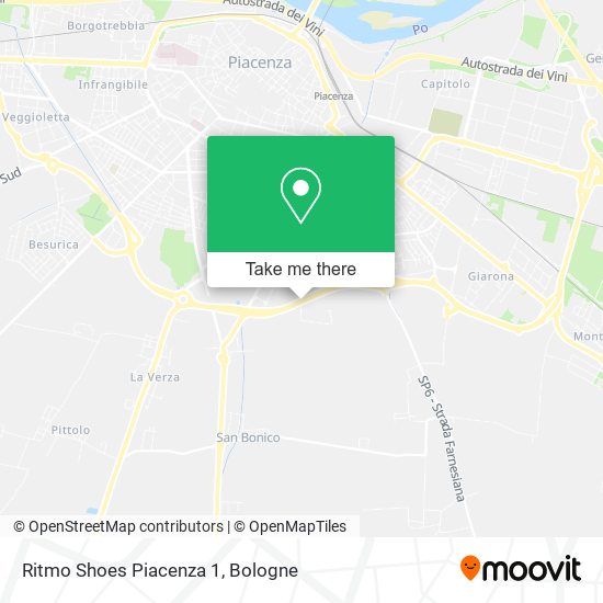Ritmo Shoes Piacenza 1 map