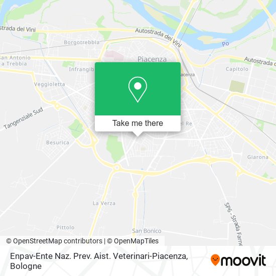 Enpav-Ente Naz. Prev. Aist. Veterinari-Piacenza map