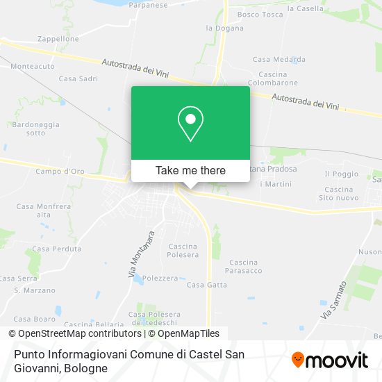 Punto Informagiovani Comune di Castel San Giovanni map