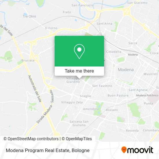 Modena Program Real Estate map