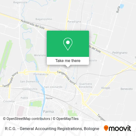 R.C.G. - General Accounting Registrations map
