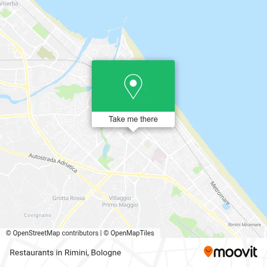 Restaurants in Rimini map