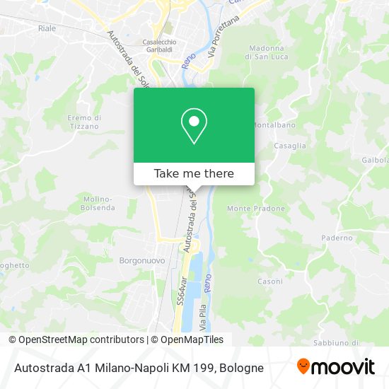 Autostrada A1 Milano-Napoli KM 199 map