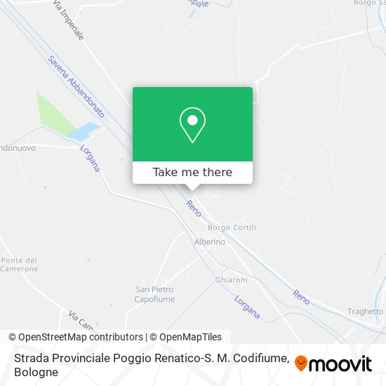 Strada Provinciale Poggio Renatico-S. M. Codifiume map