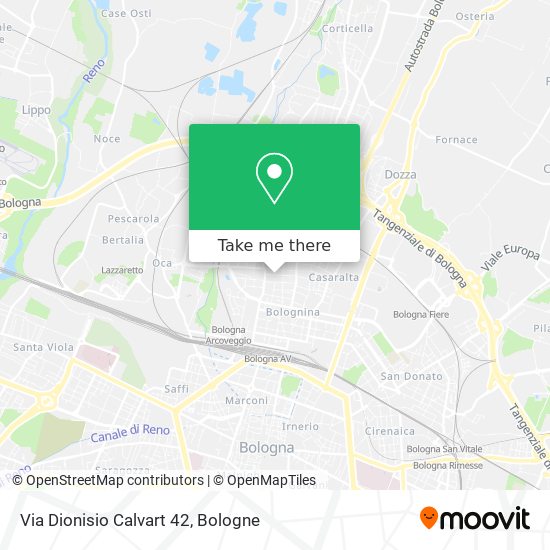 Via Dionisio Calvart 42 map