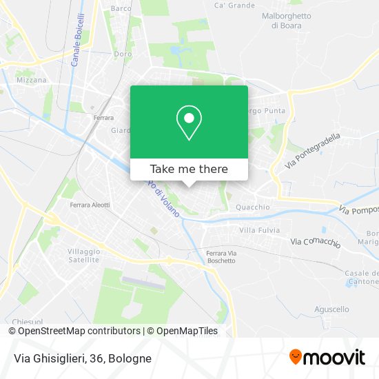Via Ghisiglieri, 36 map