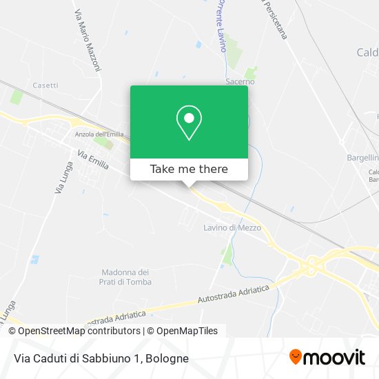 Via Caduti di Sabbiuno 1 map