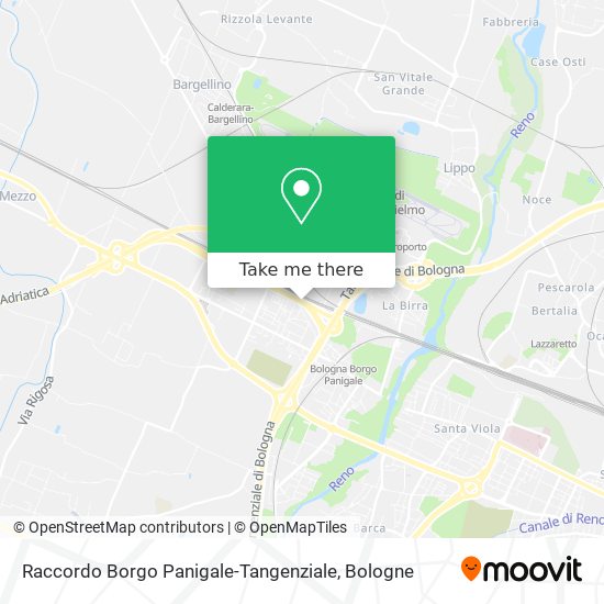 Raccordo Borgo Panigale-Tangenziale map