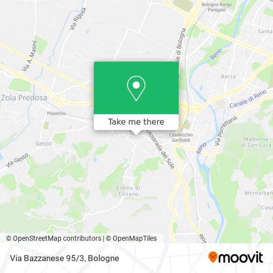 Via Bazzanese 95/3 map