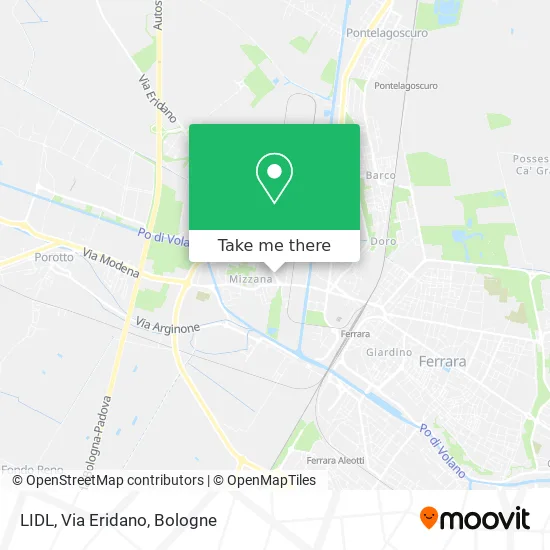LIDL, Via Eridano map