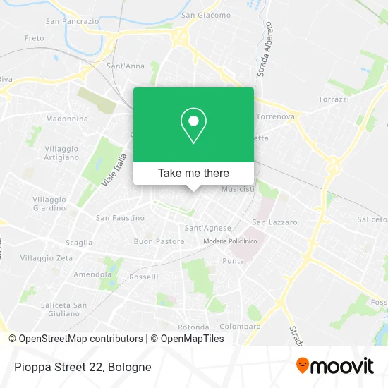 Pioppa Street 22 map